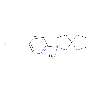 2-Azoniaspiro[4.4]nonane, 2-methyl-2-(2-pyridinyl)-, iodide molecular structure