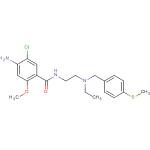 Benzamide,4-amino-5-chloro-N-[2-[ethyl[[4-(methylthio)phenyl]methyl]amino]ethyl]-2-methoxy- molecular structure