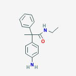 PROPIONAMIDE,2-(P-AMINOPHENYL)-N-ETHYL-2-PHENYL- molecular structure