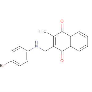 1,4-Naphthalenedione, 2-[[(4-bromophenyl)amino]methyl]-3-methyl- molecular structure