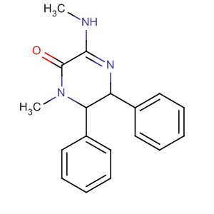 2(1H)-Pyrazinone, 5,6-dihydro-1-methyl-3-(methylamino)-5,6-diphenyl-