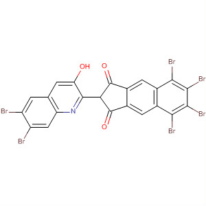 1H-Benz[f]indene-1,3(2H)-dione,5,6,7,8-tetrabromo-2-(6,7-dibromo-3-hydroxy-2-quinolinyl)- molecular structure