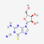 THIOCYANIC ACID 2-AMINO-9-SS-D-RIBOFURANOSYL-9H-PURIN-6-YL ESTER molecular structure