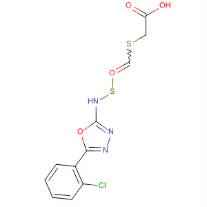 Acetic acid,[[[[5-(2-chlorophenyl)-1,3,4-oxadiazol-2-yl]amino]thioxomethyl]thio]- molecular structure