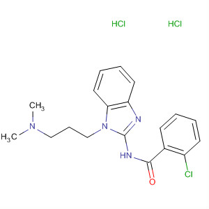 Benzamide,2-chloro-N-[1-[3-(dimethylamino)propyl]-1H-benzimidazol-2-yl]-,dihydrochloride molecular structure