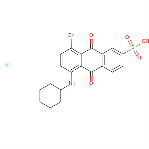 2-Anthracenesulfonic acid,8-bromo-5-(cyclohexylamino)-9,10-dihydro-9,10-dioxo-,monopotassium salt molecular structure