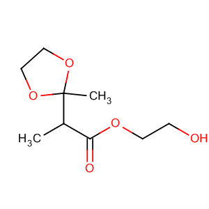 1,3-Dioxolane-2-propanoic acid, 2-methyl-, 2-hydroxyethyl ester molecular structure