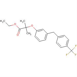 Propanoic acid,2-methyl-2-[3-[[4-(trifluoromethyl)phenyl]methyl]phenoxy]-, ethyl ester molecular structure