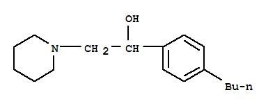 4-Butyl-α-(piperidinomethyl)benzyl alcohol molecular structure