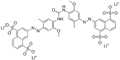 tetralithium 3,3-[carbonylbis[imino(5-methoxy-2-methyl-4,1-phenylene)azo]]bis(naphthalene-1,5-disulphonate)