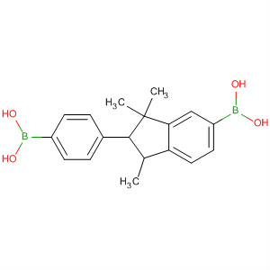 Boronic acid,[4-(6-borono-2,3-dihydro-1,1,3-trimethyl-1H-inden-2-yl)phenyl]- molecular structure