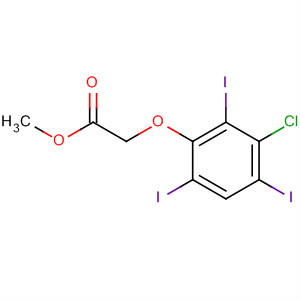 Acetic acid, (3-chloro-2,4,6-triiodophenoxy)-, methyl ester molecular structure