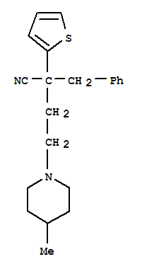 4-Methyl-α-(phenylmethyl)-α-(2-thienyl)-1-piperidinebutyronitrile