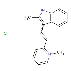 Pyridinium, 1-methyl-2-[2-(2-methyl-1H-indol-3-yl)ethenyl]-, chloride molecular structure