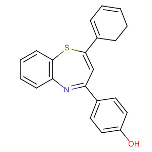 Phenol, 4-(2,3-dihydro-2-phenyl-1,5-benzothiazepin-4-yl)- molecular structure