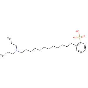 Benzenesulfonic acid, [12-(dipropylamino)dodecyl]- molecular structure