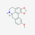 5H-Benzo(g)-1,3-benzodioxolo(6,5,4-de)quinoline, 6,7,7a,8-tetrahydro-11-methoxy-, (R)- molecular structure