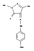 (4E)-4-[(4-methoxyphenyl)hydrazono]-2,5-dimethyl-2,4-dihydro-3H-pyrazol-3-one molecular structure