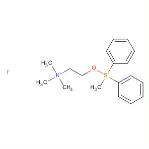 Ethanaminium, N,N,N-trimethyl-2-[(methyldiphenylsilyl)oxy]-, iodide molecular structure