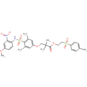 Propanoic acid,3-[4-[[(4-methoxy-2-nitrophenyl)amino]sulfonyl]-3,5-dimethylphenoxy]-2,2-dimethyl-, 2-[(4-methylphenyl)sulfonyl]ethyl ester