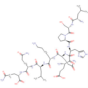 L-Glutamine,L-leucyl-L-seryl-L-prolyl-L-a-glutamyl-L-histidyl-L-glutaminyl-L-lysyl-L-leucyl-L-glutaminyl- molecular structure