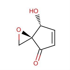 1-Oxaspiro[2.4]hept-5-en-4-one, 7-hydroxy-, (3S,7R)- molecular structure