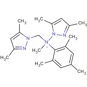 1H-Pyrazole-1-methanamine,N-[(3,5-dimethyl-1H-pyrazol-1-yl)methyl]-3,5-dimethyl-N-(2,4,6-trimethylphenyl)- molecular structure
