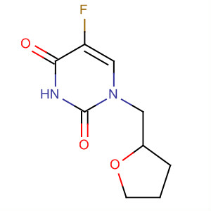2,4(1H,3H)-Pyrimidinedione, 5-fluoro-1-[(tetrahydro-2-furanyl)methyl]- molecular structure