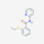 BENZAMIDE, 2-(ETHYLTHIO)-N-2-PYRIDINYL- molecular structure
