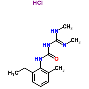 1-(dimethylcarbamimidoyl)-3-(2-ethyl-6-methylphenyl)urea hydrochloride
