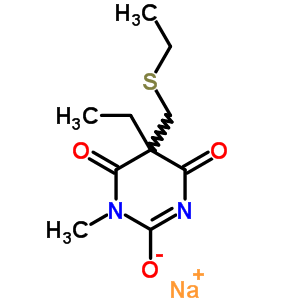 sodium 5-ethyl-5-[(ethylsulfanyl)methyl]-1-methyl-4,6-dioxo-1,4,5,6-tetrahydropyrimidin-2-olate