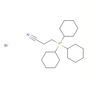 Phosphonium, (2-cyanoethyl)tricyclohexyl-, bromide molecular structure