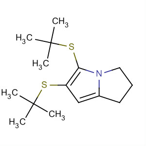 1H-Pyrrolizine, 5,6-bis[(1,1-dimethylethyl)thio]-2,3-dihydro- molecular structure