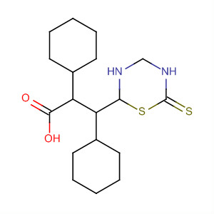 2H-1,3,5-Thiadiazine-3(4H)-propanoic acid,5-cyclohexyldihydro-b-phenyl-6-thioxo- molecular structure