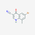 3-Quinolinecarbonitrile, 6-bromo-4-hydroxy-8-methyl- molecular structure