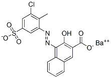 barium 4-[(3-chloro-2-methyl-5-sulphonatophenyl)azo]-3-hydroxy-2-naphthoate molecular structure