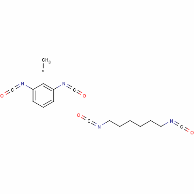 Benzene, 1,3-diisocyanatomethyl-, reaction products with 1,6-diisocyanatohexane molecular structure