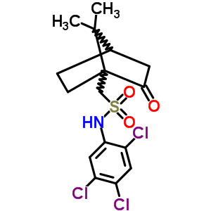 1-(7,7-dimethyl-2-oxobicyclo[2.2.1]hept-1-yl)-N-(2,4,5-trichlorophenyl)methanesulfonamide molecular structure