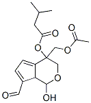 3-Methylbutanoic acid 4-[(acetyloxy)methyl]-7-formyl-1,3,4,7a-tetrahydro-1-hydroxycyclopenta[c]pyran-4-yl ester molecular structure