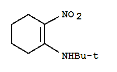 N-tert-butyl-2-nitrocyclohex-1-en-1-amine molecular structure