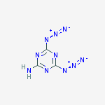 1,1'-(6-amino-1,3,5-triazine-2,4-diyl)bis(triaza-1,2-dien-2-ium) molecular structure