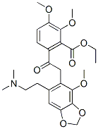 ethyl 6-[[6-[2-(dimethylamino)ethyl]-4-methoxy-1,3-benzodioxol-5-yl]acetyl]-2,3-dimethoxybenzoate molecular structure