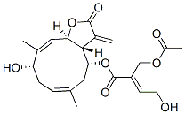 (2E)-2-[(Acetyloxy)methyl]-4-hydroxy-2-butenoic acid (3aR,4R,6E,9S,10E,11aR)-2,3,3a,4,5,8,9,11a-octahydro-9-hydroxy-6,10-dimethyl-3-methylene-2-oxocyclodeca[b]furan-4-yl ester