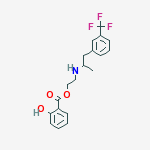 2-({1-[3-(trifluoromethyl)phenyl]propan-2-yl}amino)ethyl 2-hydroxybenzoate molecular structure