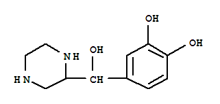 1,2-Benzenediol,4-(hydroxy-2-piperazinylmethyl)- molecular structure