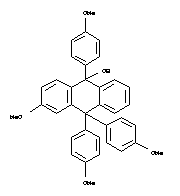 3-methoxy-9,10,10-tris(4-methoxyphenyl)-9,10-dihydroanthracen-9-ol molecular structure