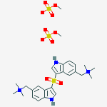[sulfonylbis(1H-indole-3,5-diyl)]bis(N,N,N-trimethylmethanaminium) bis(methyl sulfate) molecular structure
