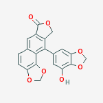 10-(7-hydroxy-1,3-benzodioxol-5-yl)furo[3',4':6,7]naphtho[1,2-d][1,3]dioxol-7(9H)-one