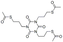 1,3,5-tris(3-acetylsulfanylpropyl)-1,3,5-triazinane-2,4,6-trione molecular structure
