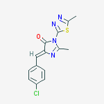 (5Z)-5-[(4-chlorophenyl)methylidene]-2-methyl-3-(5-methyl-1,3,4-thiadiazol-2-yl)-3,5-dihydro-4H-imidazol-4-one molecular structure
